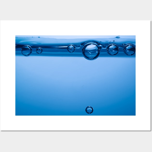 Glamour 014 blue liquid with bubbles Wall Art by pASob